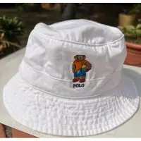 在飛比找蝦皮購物優惠-全新POLO熊斜紋布漁夫帽