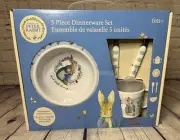 Kids Childrens Preferred Beatrix Potter Peter Rabbit 5 Piece Dinnerware Set New