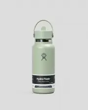 [Hydro Flask] Hydro Flask 32Oz Wide Mouth Flex Straw Cap Bottle in Agave Blue One Size