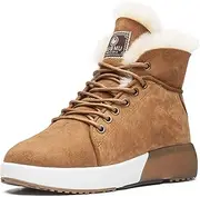 [AU&MU] Sheepskin Taurus Series Couple Adjustable Short Fur Wool Ankle Snow Winter Boots