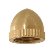 B&P Lamp 1/2" Dia., Brass Acorn Knob, Tap 1/8F