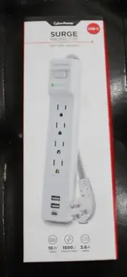 CyberPower Surge Protector with USB / USB-C Charging - P40SUC - 40L Surge - USB