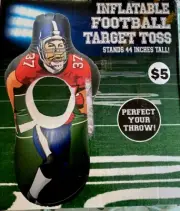 NEW Five Below Inflatable Football Target Toss Stands 44 Inches Tall