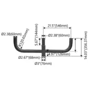 Triple Fixture Tenon Bracket (Item: WSD-RB2.5TR180-D)