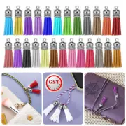 Leather Key Chain Ring Tassel Christmas Pendants Bulk Keychain Jewelry DIY
