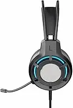USB Wired Gaming Headset, Over Ear Computer Headphones with Noise Cancelling Microphone, Cool RGB Lighting, All Day Comfort for PC Laptop