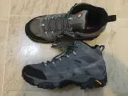 New Merrell Moab 2 Mid WP Granite Black Blue Waterproof Hiking Boot Women 10.5 M
