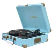 MBEAT Woodstock Retro Bluetooth Vinyl Record Player Turntable 33.3, 45, 78 RPM
