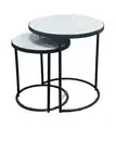 Set of 2 Modern Small Round Table Simple Coffee Stool Home & Office Decor