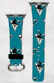 San Jose Sharks NHL Hockey Apple Watch Band NEW 38/40/41 & 42/44/45