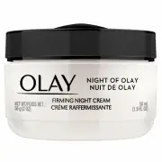 Olay Night of Olay Firming Night Cream Moisturizer Non-Greasy 1.9 Oz Pack of 12