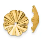 14K Yellow Gold Polished Fancy Earring Jackets