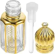 HAMPPLIES Empty Perfume Bottle with Roller Ball Design Portable Essential Oil Container for Travel Aromatherapy Fragrance Storage Refillable Lightweight Leak