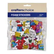 NEW Crafter's Choice Crafters Choice Foam Alpha Up Glitter Stickers By Spotlight