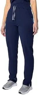 [Bad Workwear] Womens Classic Work Pants - Water-Resistant Antimicrobial Medimove Fabric | 360-Degree Stretch | 10 Pockets | Adjustable Drawstring Waist | Moisture-Wicking Slim Fit