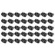 40PCS 2 Point Brake Pipe Line Retaining Clip Holder Bracket 811611797 Double Conduit Base Brake Cable Clip 4.75mm Black