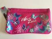 BNWT Girls Wavezone Brand Medium Pretty Pink Polyester Pencil Case 18cm x 32cm