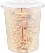 [Restaurantware] LID ONLY: Met Lux Food Container Lid, 1 Round Lid For Storage Container - Containers Sold Separately, With Pull-Corner Tab, Translucent Plastic Lid, Dishwashable, Freezable
