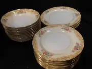 Noritake "M" Dinnerware, Dinner Luncheon/Salad, Dessert Plates - Pink Rose