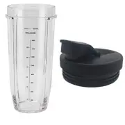 32oz Cup with Spout Lid for Nutri Ninja Blender, 946ml, Bright