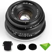 TTArtisan 25mm F2 E-Mount APS-C Large Aperture Wide-Angle Manual Fixed Lens for Sony E-Mount Cameras A6100 A6300 A6400 A6500 A6600 NEX-5 NEX 5N NEX-7 NEX5C A7lll A7Rll A7Rlll A7RlV A7SII A7SIII A9