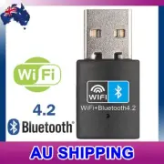 USB WiFi Wireless Bluetooth 4.0 Adapter Receiver Dongle Laptop AU