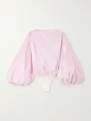 [Alaïa] Alaïa - Open-back Silk-taffeta Bodysuit - Pink - FR 36 FR 36 Pink