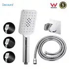 Decaura Hand Held Shower Head Set Square 3-Mode 1.5m Shower Hose Wall Holder