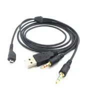 2m/6.5ft USB Headphone OFC Audio Cable Cord For SteelSeries Arctis 3/5/7/Pro B