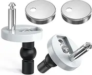 [Ancable] Upgrade Toilet Seat Fixings Quick Release, Universal Toilet Seat Top Fittings Quick Release Toilet Seat Hinges for WC Toilet Blind Holes (2 Pack)