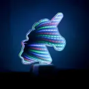 Infinite Mirror Tunnel Light,LED Night Light 3D Mirror Light, LED Unicorn Sig...