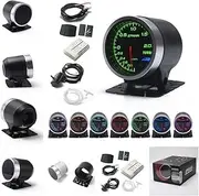 EPXX708 2 inch 52mm Smoke Car Auto Digital Multicolour PSI Turbo Boost Gauge Meter + Pod Holder + Sensor