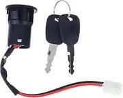 Ignition Switch 1Set 2 Wires Ignition Switch with 2 Keys On-Off Lock for Electrical Scooter ATV Pocket Bikes Motorcycle Motorcycle Ignition Switch Lock(Type 1)