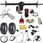 Electric 1000W Motor 1020mm Rear Axle Differential Kit 7" Wheels Vehicle Go Kart