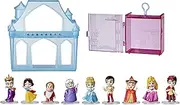 Disney Princess Comics Adventure Discoveries Collection, Doll Set with 9 Figures, Bases, Display Castle and Case, Toy for Girls 3 and Up