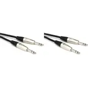 Hosa HSS-015 Pro Balanced Interconnect Cable - REAN 1/4-inch TRS Male to REAN
