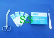 1 SCALPEL HANDLE #3 + 1 BANDAGE 5.5" + 100 BLADES #10