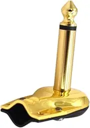 LeeQinersw Guitar Effects Pedal Connector 6.35mm Right Angle Jack for Pedal Board Setup, Golden