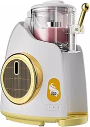 250W Electric Ice Cream Maker, Countertop Soft Serve Machine with 800ML Hopper, Built-in Compressor, No Pre-Freezing, Frozen Yogurt Maker for Cafe Snack Bar, White