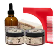 Beard Kit. 4 oz Beard Oil, 4 oz Beard Balm , 4 oz Beard Wax, Soap & Shaping Comb