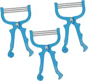 Ipetboom 3Pcs Manual Epilator for Facial Hair Removal Blue Eyebrow Threader Tool Gentle All Skin for Upper Lip Chin and Cheeks Easy to Use Hair Removal Device