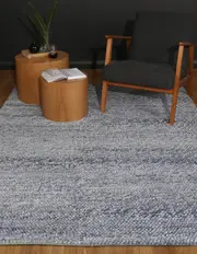 Zayna Loopy Wool Blend Blue Rug