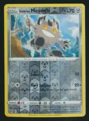 2020 POKEMON VIVID VOLTAGE REVERSE HOLO HP 70 112/185 UNPLAYED GALARIAN MEOWTH