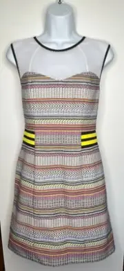 REBECCA MINKOFF Womens Size 8 Frida Dress Mesh Net Top Multicolor NEW $368