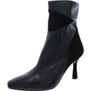 Franco Sarto Womens Milinda High Heel Bootie Black Leather 8 M