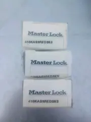 Set Of 3 Master Lock 411Kas3red Lockout Padlock,Ka,Red,3"H