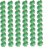 Mini Frogs 50Pcs 0.6x0.5in Decorative Cute Tiny Frogs DIY Mini Resin Animals for Fairy Garden Crafts Dashboard Ornament, Green-