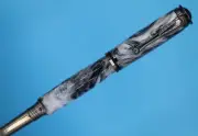 Jr. Retro Rollerball Pen in Gun Metal with Lava Lamp Pen Blank Ash Fall