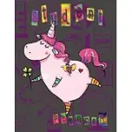 STUDENT PLANNER: SUPER CUTE BUSY PINK UNICORN LUCKY CLOVER LEAF ELEMENTARY MIDDLE HIGH SCHOOL STUDENT KIDS ACADEMIC PLANNER 12-MONTHS U