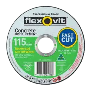 10 Pack - Flexovit 115mm X 3.2 X 22.2 Cut off wheel - Masonry